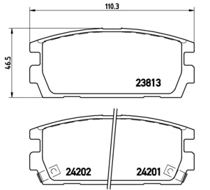 Pastiglie freno posteriori Hyundai cod.p30021