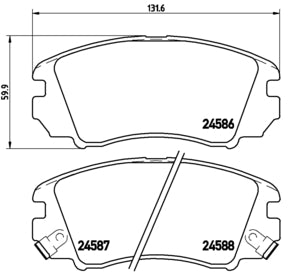 Pastiglie freno anteriori Kia cod.p30043