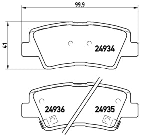 Pastiglie freno posteriori Hyundai cod.p30047
