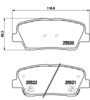 Pastiglie freno posteriori Hyundai cod.p30063