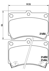 Pastiglie freno anteriori Mazda cod.p49016