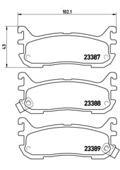 Pastiglie freno posteriori Mazda cod.p49021