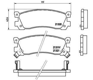 Pastiglie freno posteriori Mazda cod.p49025