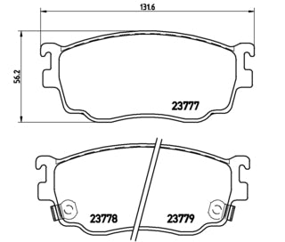 Pastiglie freno anteriori Mazda cod.p49026