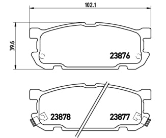 Pastiglie freno posteriori Mazda cod.p49030