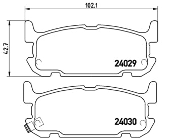 Pastiglie freno posteriori Mazda cod.p49031