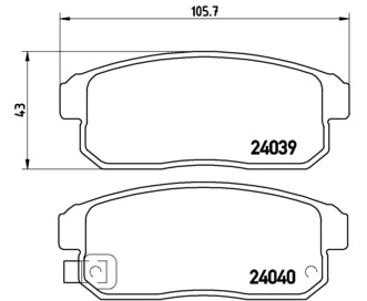 Pastiglie freno posteriori Mazda cod.p49035