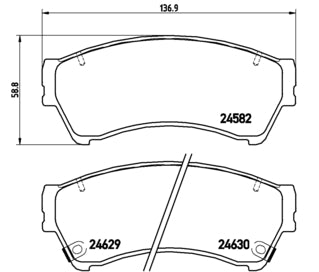 Pastiglie freno anteriori Mazda cod.p49039