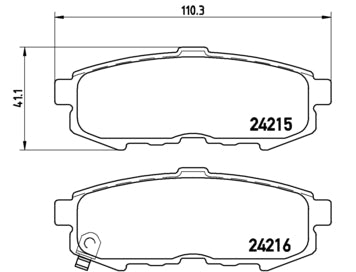 Pastiglie freno posteriori Mazda cod.p49042