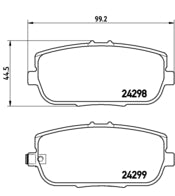Pastiglie freno posteriori Mazda cod.p49044