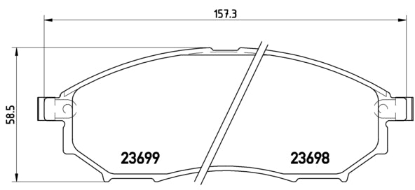 Pastiglie freno anteriori Nissan cod.p56058