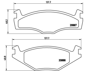 Pastiglie freno anteriori Volkswagen cod.p85005