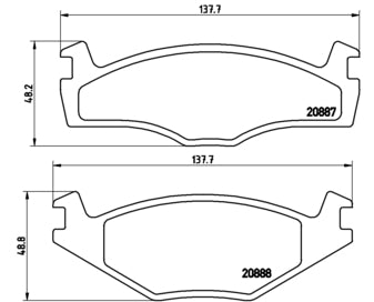 Pastiglie freno anteriori Volkswagen cod.p85012