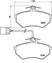 Pastiglie freno anteriori Volkswagen cod.p85034