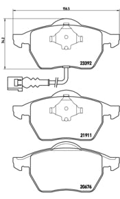 Pastiglie freno anteriori Seat cod.p85045