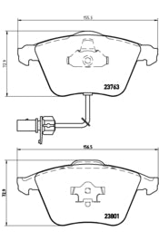 Pastiglie freno anteriori Seat cod.p85084